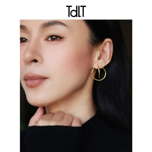 TDLT小众设计感耳钉防过敏中性