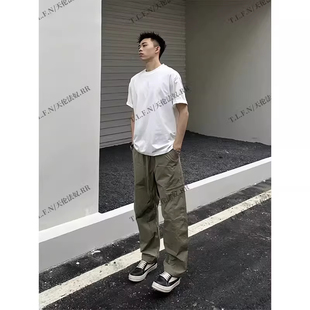 300斤速干直筒休闲弯刀裤 长裤 男女夏季 宽松户外工装 潮 薄款 特大码