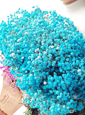 满天星干花花束客厅摆件