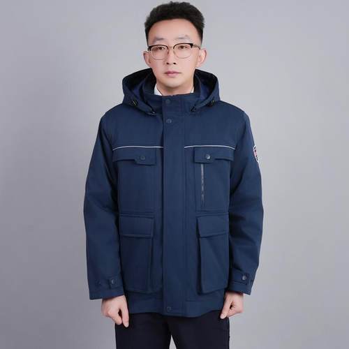 冬季三合一棉服防静电工作服大衣男防寒保暖加厚石墨烯棉衣可拆卸