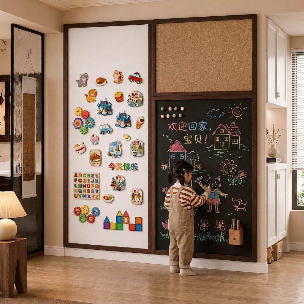 齐富小子挂墙式家用商用黑板木质图片
