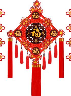 新款中国结挂件五福临门大师手作