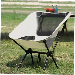 [Outdoor portable folding chair Moon back camping space chair]
