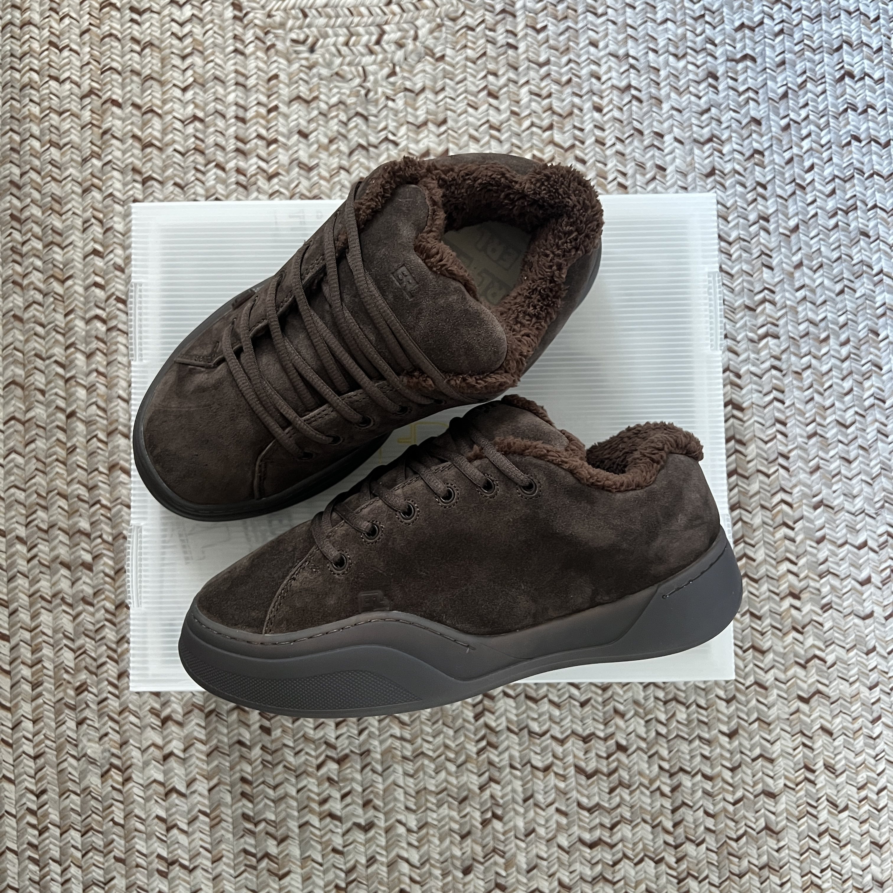 thumbnail for 25SS ERL TRACK Bread Shoes Men's niche trendy brand fleece thickened cotton shoes brown sports skateboard shoes