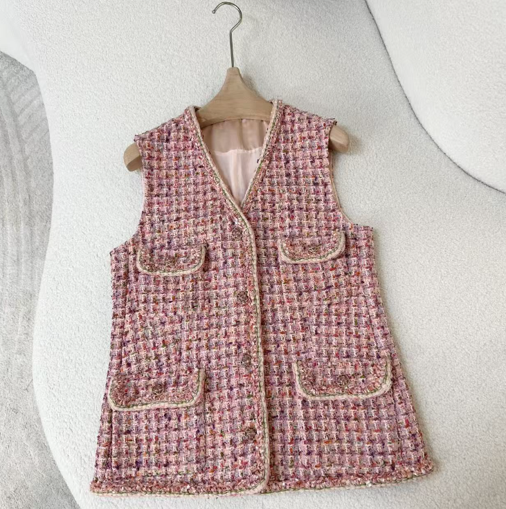 【钱老板专享】高奢法式小香粗花马甲YS2501406