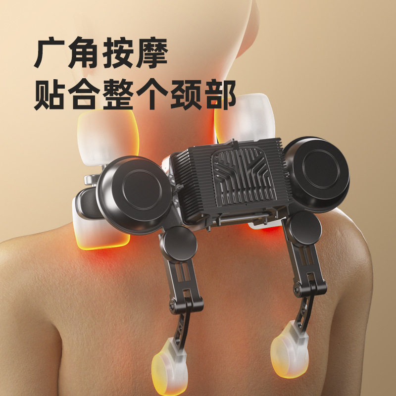 8D颈椎按摩器斜方肌按摩肩颈颈部夹捏揉捏背部腰部肩膀按摩披肩