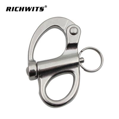 RICHWITS 不锈钢316 固定弹簧卸扣 sanp shackle 自锁卸扣 海军扣
