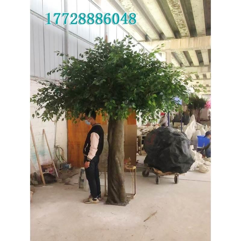 橄榄树大型室内装饰假树仿生榕树造景酒店婚庆包柱子大树定制仿真
