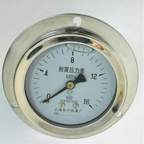 轴向带边耐震压力表 前凸直径69mm 压力0～16mpa 螺纹m14x1.5