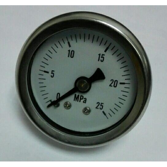 轴向高压压力表 充油充液抗震 外壳直径41.3mm 压力25mpa zg1/8