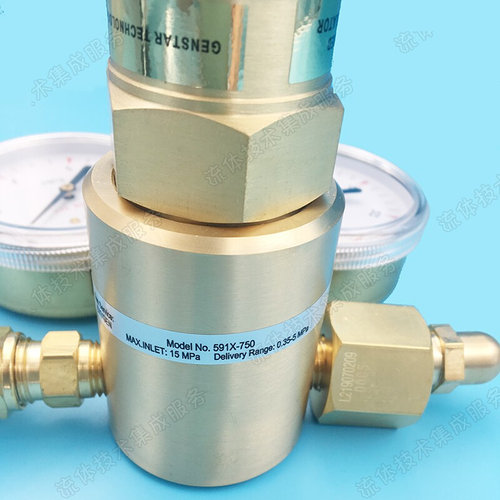 。黄铜减压阀美国捷锐高压减压器591X-750氧气减压器GENTEC压力表