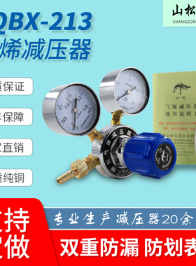 。山松上减厂丙烯减压器YQBX-213气体钢瓶减压阀调压阀4mpa优质全