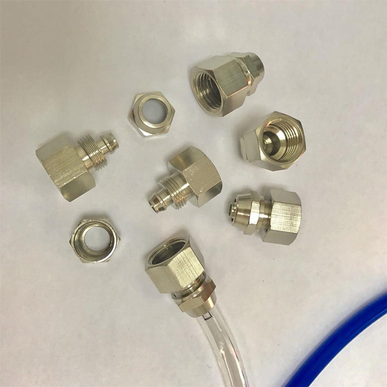 M14x1.5-8mm 快拧金属接头 一边内螺纹m14*1.5 一边接外径8mm气管