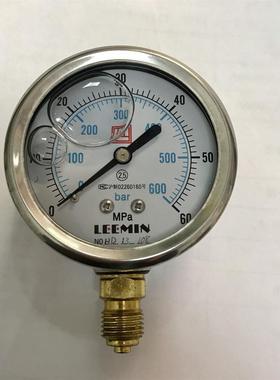 压力0-60mpa 600bar 螺纹G1/4 直径63mm 品牌leemin 径向 2.5级