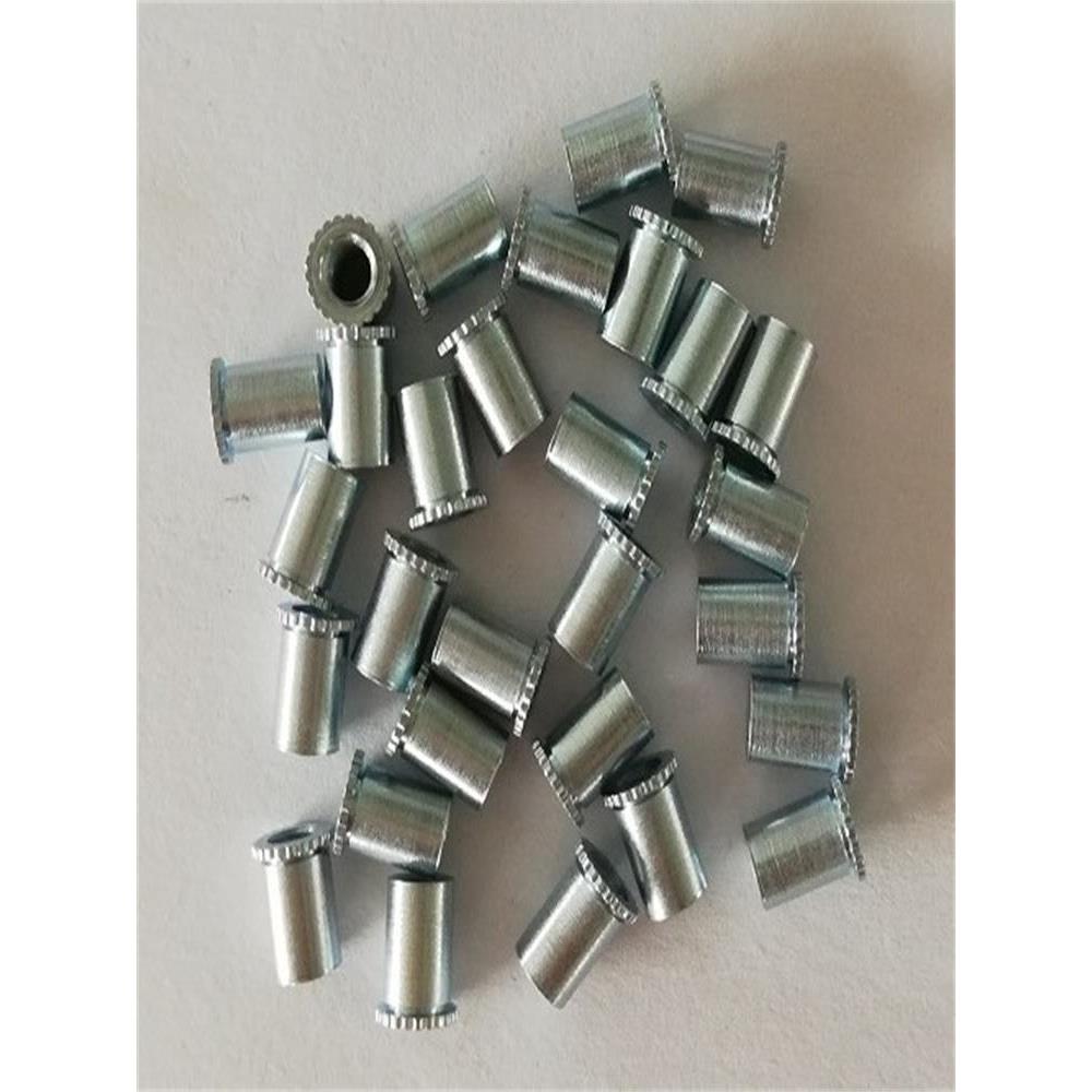 DSO-M3-3/6.35/7/8/10碳钢接合器紧固件滚花头压铆螺柱接地螺母柱