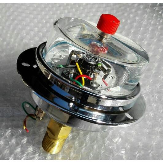 轴向带边耐震电按点压力表yxk-100iii 0～25mpa 250bar 直径100mm