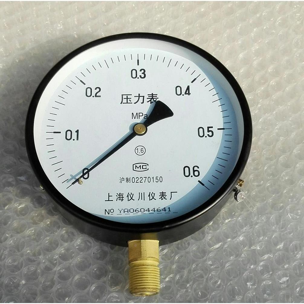 弹簧管压力表 直径150毫米 压力0-0.6mpa Y-150 径向 壳外径150mm