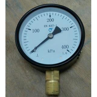 en 837-1 0～400kpa kl1.6 铜接头压力指示仪表 压力表 100mm