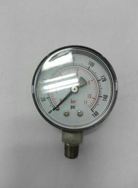 定制40mm 塑料壳不锈钢接头压力表 牙npt1/8 压力11bar 160psi