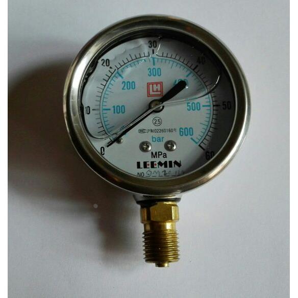 LH黎明牌 60mpa 600bar 耐震压力表 外壳63mm 螺纹m14X1.5