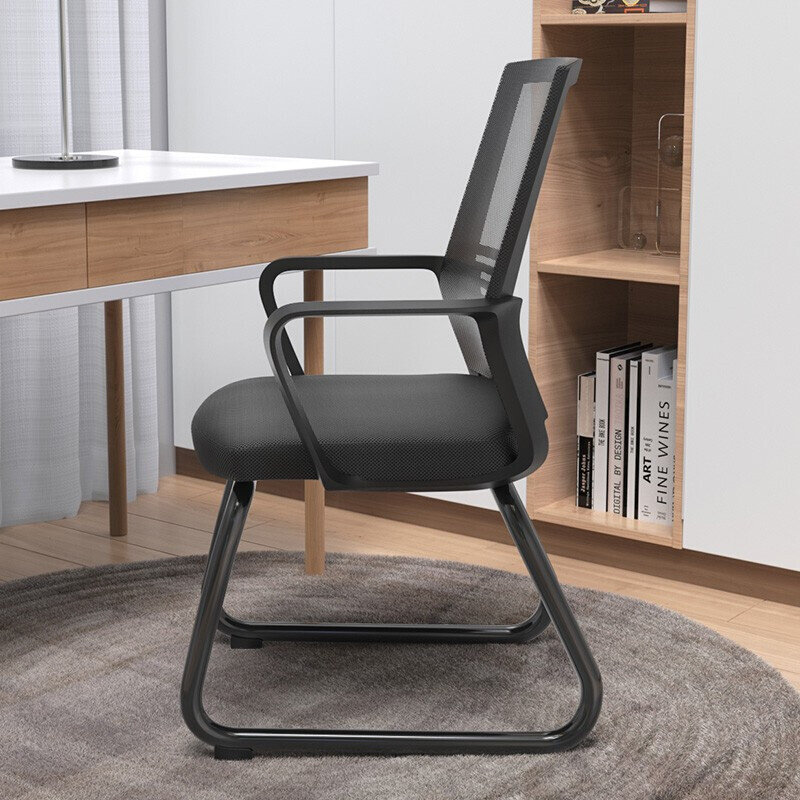 。办公椅舒适久坐电脑椅职员椅现代简约家用学习椅人体工学弓形桌