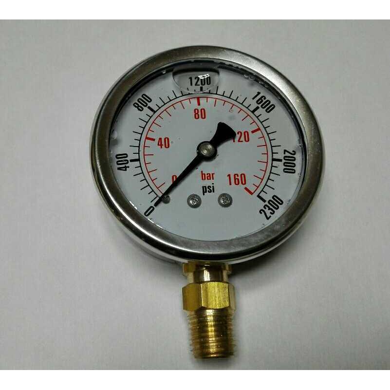 进口机芯高精 耐震压力表 ytn-63i 0-160bar/2300psi 60mm npt1/4