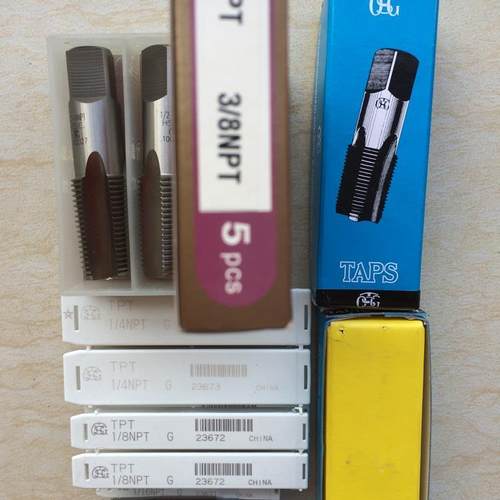 TAIHO大宝高速钢美英制锥管NPT/PT直管NPS/PS/PF1/16-2寸喉牙丝锥