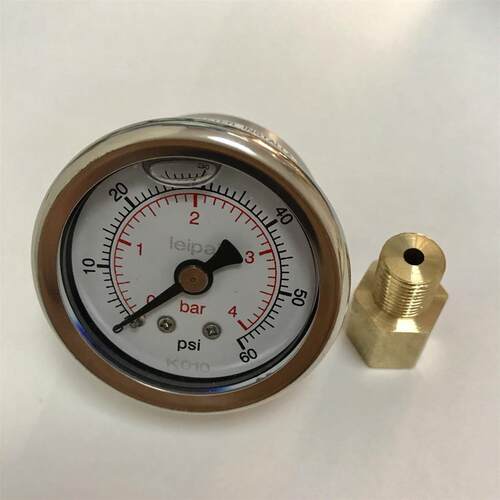 47mm分体式接头耐震压力表 压力 60psi 4bar  螺纹内G1/8外m10x1