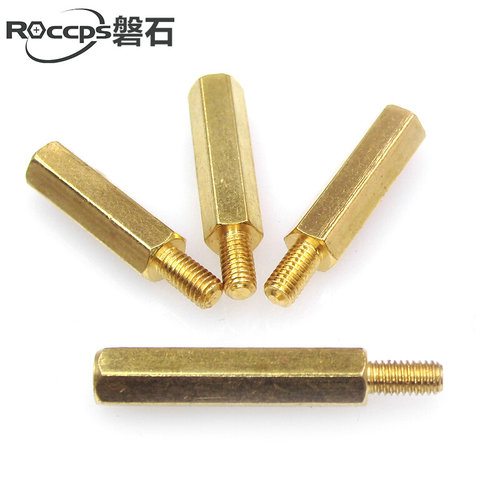 。单头六角铜柱 单通接线螺柱 主板隔离柱螺丝帽M3M4*4-40+4/+5/+
