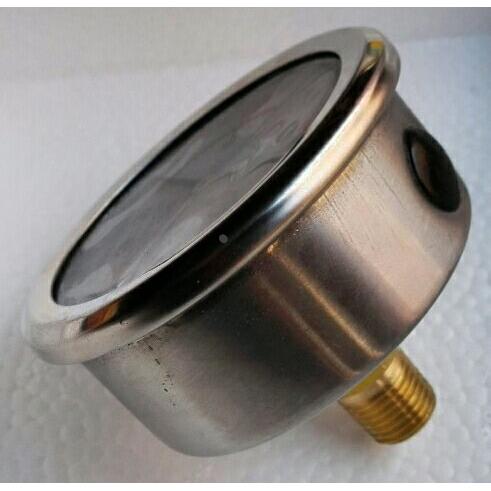 轴向无边背出式耐震压力表ytnt-63 0～25mpa0～250kg/cm2绿色红色