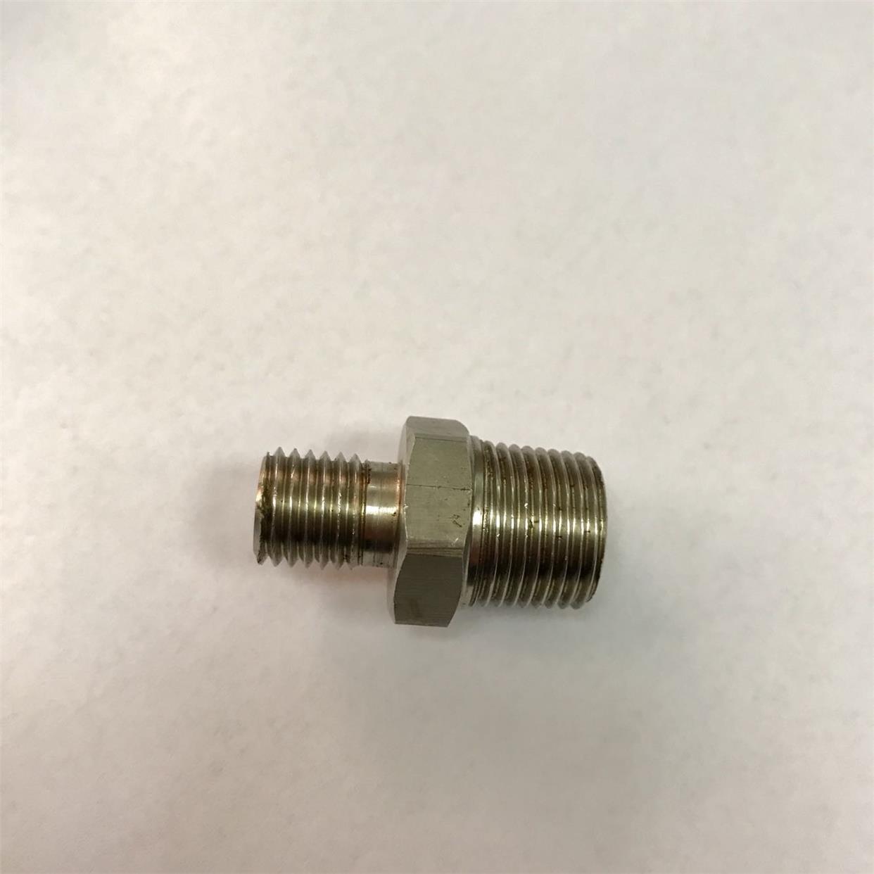 M12x1.5-G3/8 双外丝不绣钢接头 一边外螺纹m12*1.5 一边外G3/8