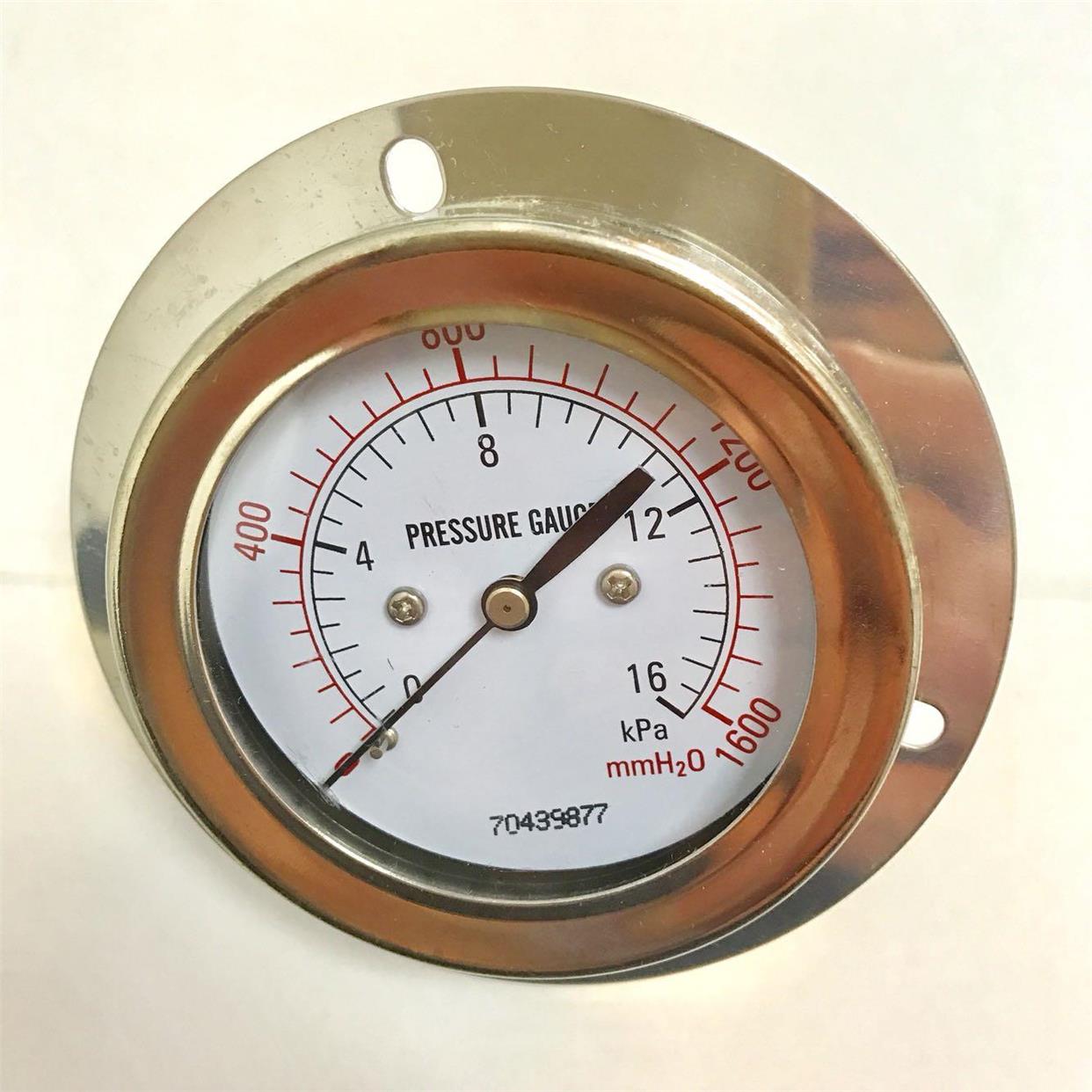 Pressure gauge 0-16kpa 1600mmh2o 背后外壳直径62mm 牙m14x1.5