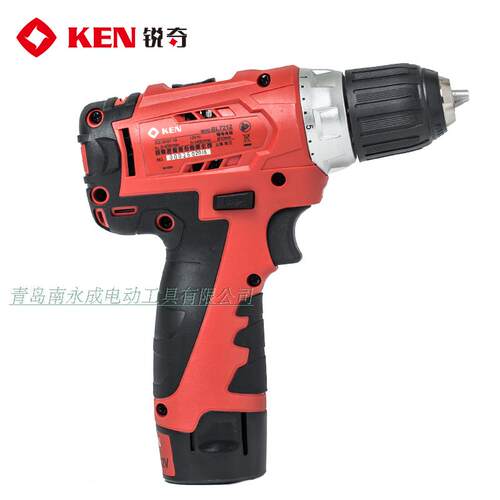 。正品锐奇(KEN)10mm12V锂电充电无刷电钻/起子机/电动螺丝刀7212
