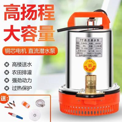 德国进口高扬程直流潜水泵12V24V48-60V电瓶车电动车抽水泵农用灌