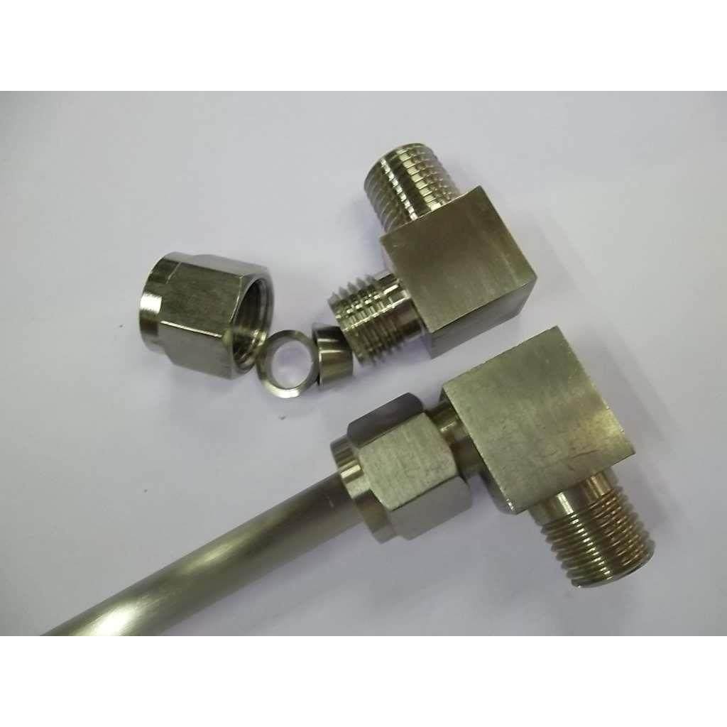 正宗304不锈钢卡套接头 直角弯通接头 ZG1/4 1/8 3/8 1/2-6 8 10