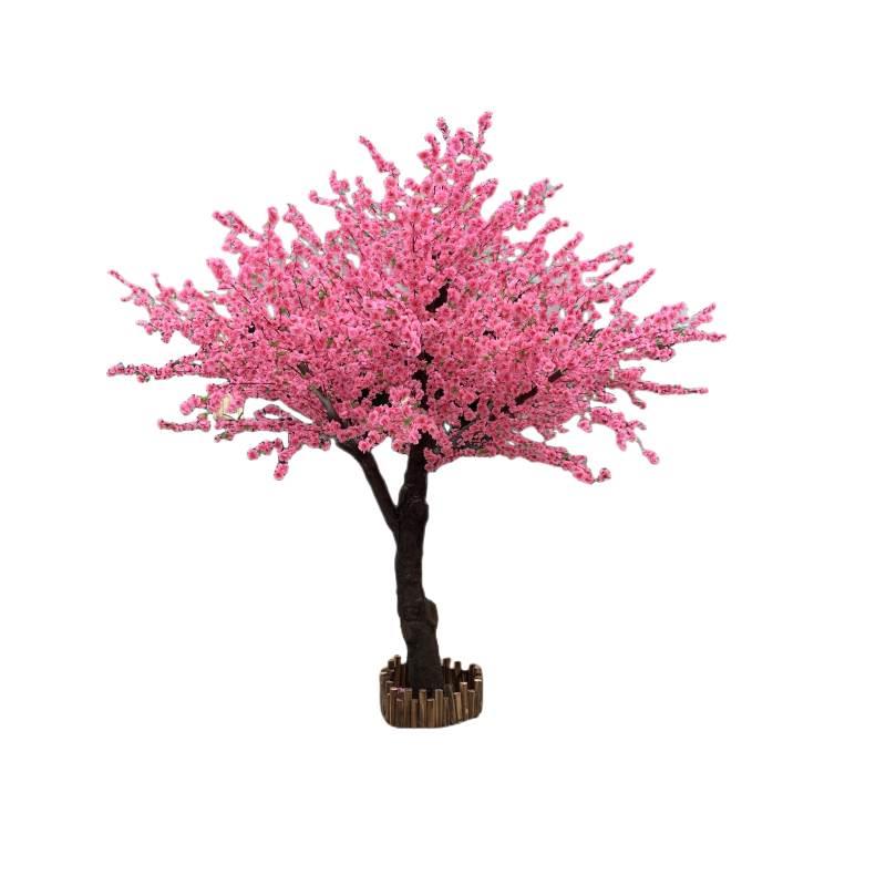 桃花树室内装饰假树橱窗造景心愿树摆件商场酒店植物景观树仿真