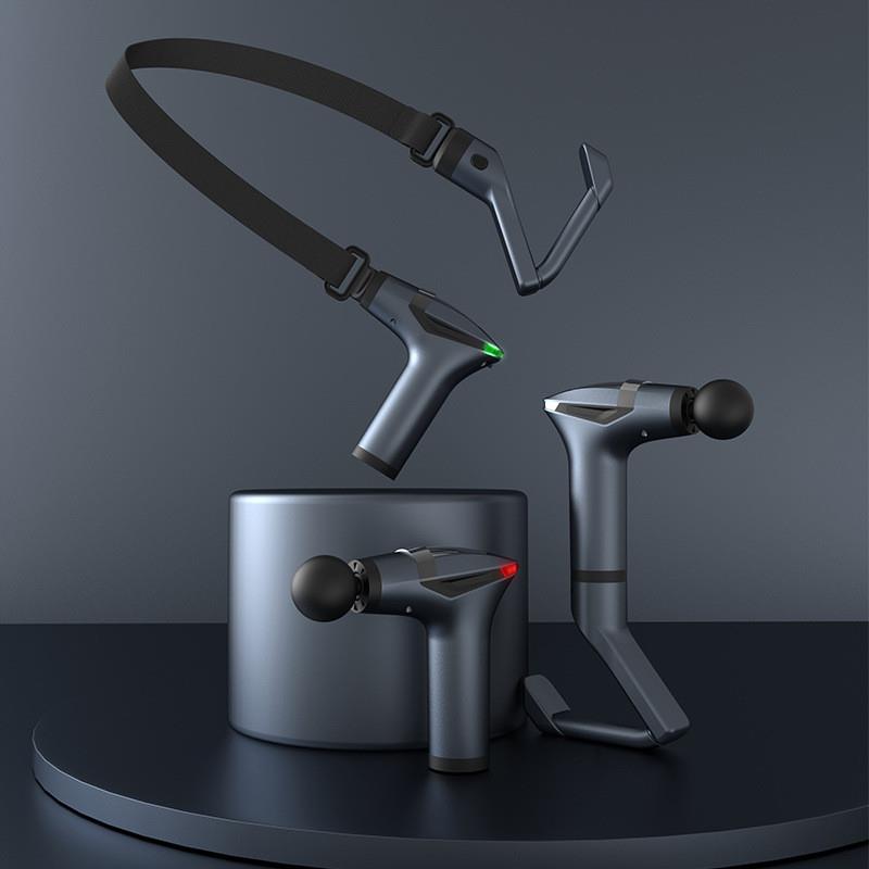 分体拉带筋膜枪 多功能手柄可拆卸按摩枪颈椎按摩器震动按摩棒887