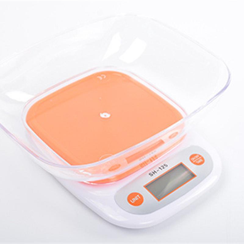 厨房秤带碗5kg电子秤烘焙迷你电子称1g台秤厨房称重食物称