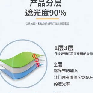 花卧室定制双面印布门帘家用商用半帘挂帘免打jsxlj709艺孔帘安装