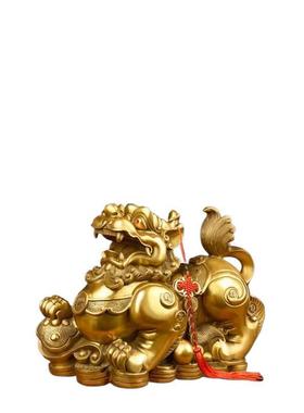 铜貔貅摆件一对貔貅铜皮丘貔恘铜办公室客厅店铺开业礼品