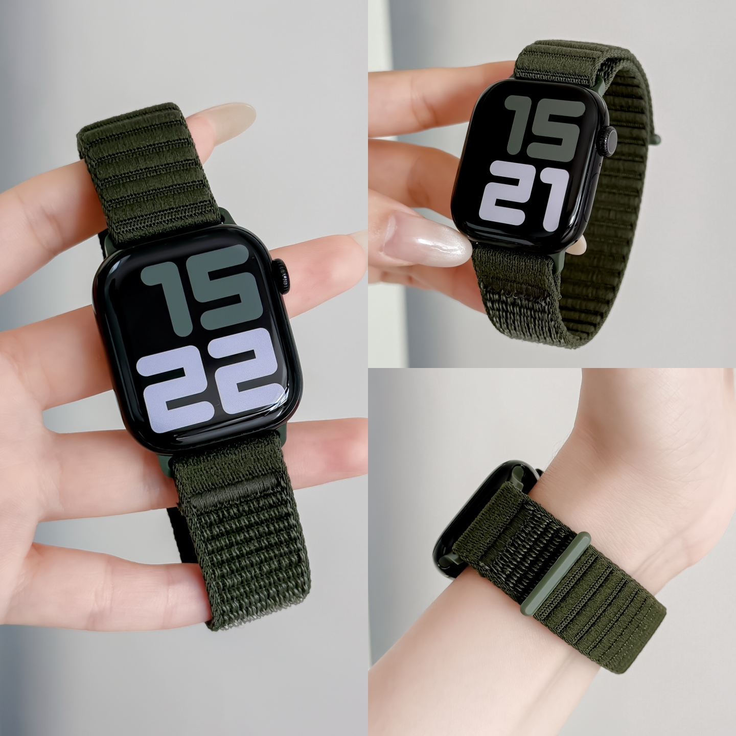 适用iwatch11表带S11苹果手表applewatch10新款S10腕带9尼龙回环式S9女生SE高级感S8男S7创意Ultra3/2手表带