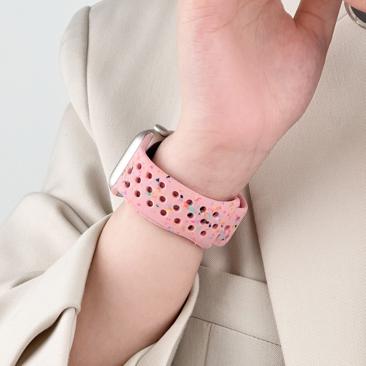 适用iwatch10表带苹果S9手表applewatch9硅胶S10女S8新款S7腕带8可爱SE高级感7小众S6夏季ultra男运动手表带