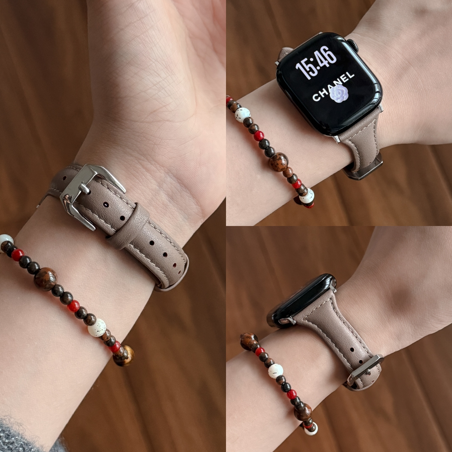 适用iwatch11表带小蛮腰真皮新款