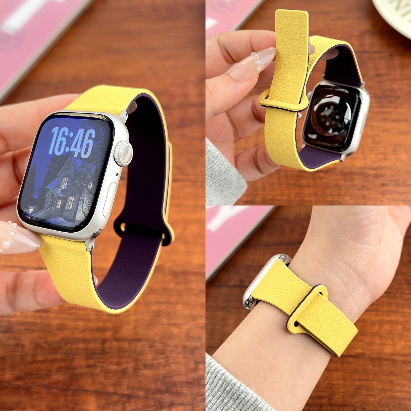 适用苹果手表iwatch11表带S11小蛮腰磁吸applewatch10新款S10运动s9高级感se3女生s8小众s7细款硅胶软磁腕带