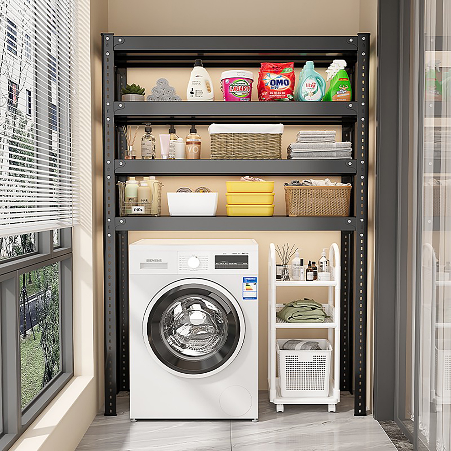 货架阳台多层置物架落地家用置物架厨房收纳展示架快递角钢货物架