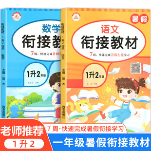 2024新小学一升二年级暑假衔接教材语文数学全套部编人教版 一年级下册暑假作业黄冈暑假衔接教材1升2总复习预习专项练习册题作业本