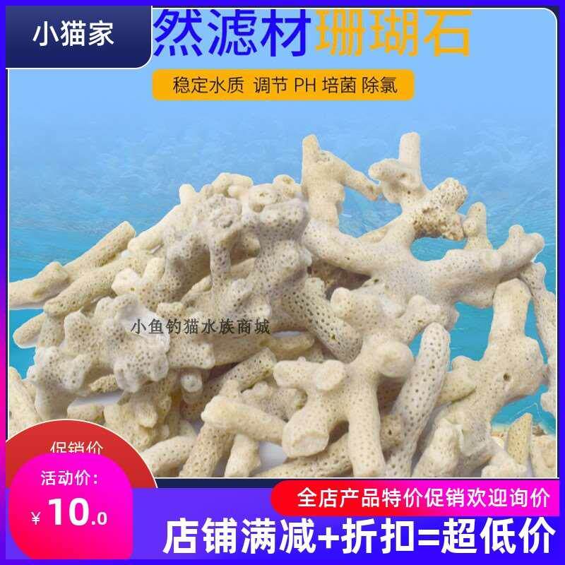 珊瑚砂沙珊瑚石珊瑚骨鱼缸过滤材料稳定水质PH天然底砂水族用品