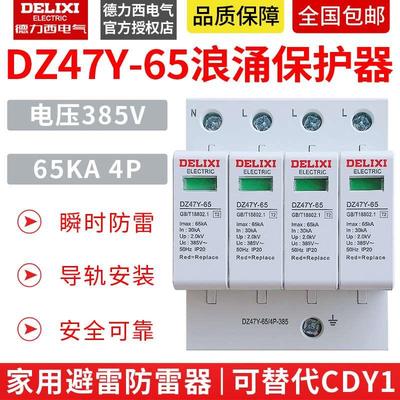 德力西浪涌保护器65ka防雷器避雷器DZ47Y-65 4P 替代CDY1 防雷器