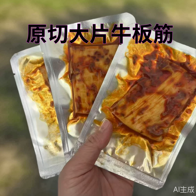 伟达幸福牧场牛板筋内蒙古特产草原正宗手撕大片原切自拌烧烤香辣