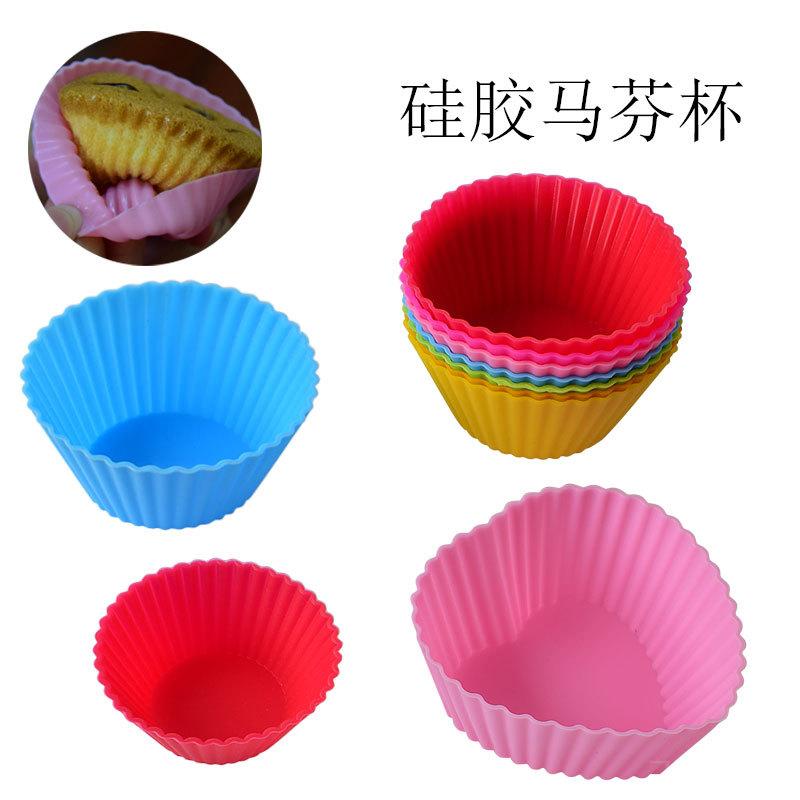 加厚圆形心型7硅胶马芬杯蛋挞